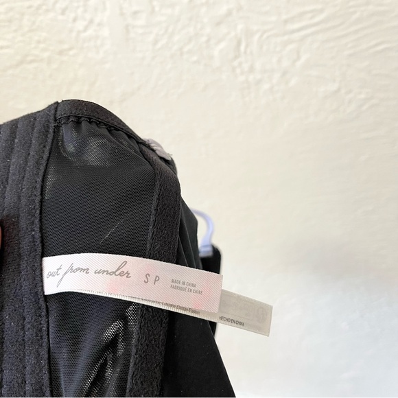 Urban Outfitters Ribbon Corset Top Black Purple Cropped Small S Fairy - Picture 8 of 9